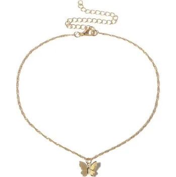 Náhrdelník Dámský náhrdelník s motýlem G713 zlatá