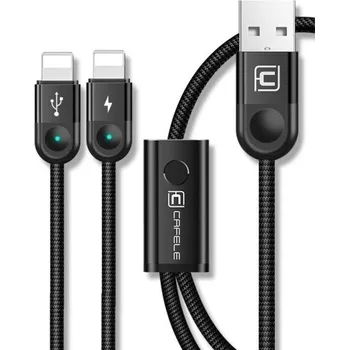 Datový kabel Datový kabel 2x Apple Lightning / USB černá