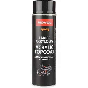 Barva ve spreji Novol Topcoat Akrylový Lak Černý Lesk Sprej 500ml