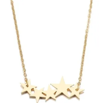 Náhrdelník Dámský náhrdelník s hvězdami D279 zlatá