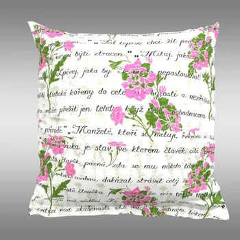 Povlak na polštářek Kvalitex Povlak krepový 40x40, Psaníčko růžové 40x40cm