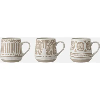 Bloomingville Cora sada 3 kameninových hrnků