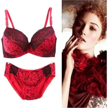 Souprava dámského spodního prádla Dámský sexy set spodního prádla červená 95D