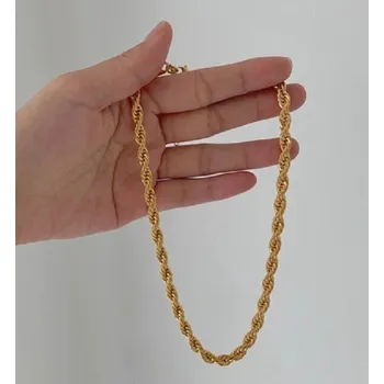 Náhrdelník Dámský pletený náhrdelník D77 40 cm 2 mm