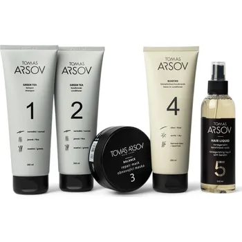 Kosmetická sada Tomas Arsov GREEN TEA sada pro citlivou pokožku a oslabené vlasy