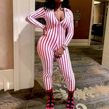 Dámský overall Dámský pruhovaný overal A2067 bílá S