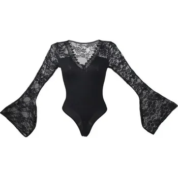 Body Dámské krajkové body s dlouhým rukávem B812 S