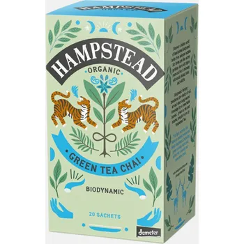 Čaj Hampstead Tea London BIO Chai zelený detoxikační čaj s orientálním kořením 20 ks