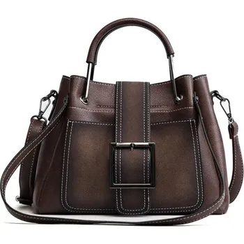 Kabelka Dámská crossbody kabelka M1163 tmavě hnědá