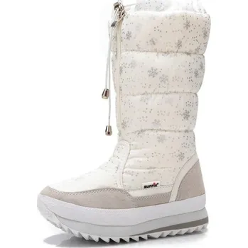 Dámská zimní obuv Dámské zimní boty s potiskem vloček J1191 bílá 39