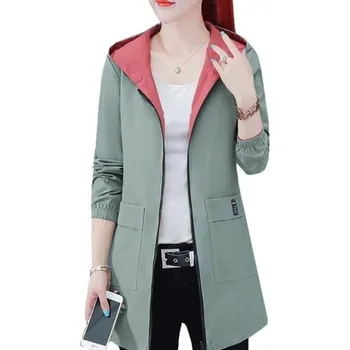 Dámská casual bunda Dámská podzimní bunda P1674 armádní zelená XL