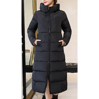 Dámská dlouhá zimní bunda J1034 černá XXS