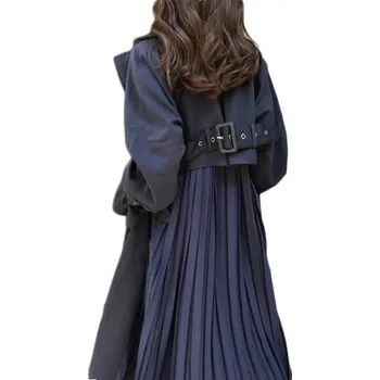 Dámský kabát Dámský kabát P2461 tmavě modrá S