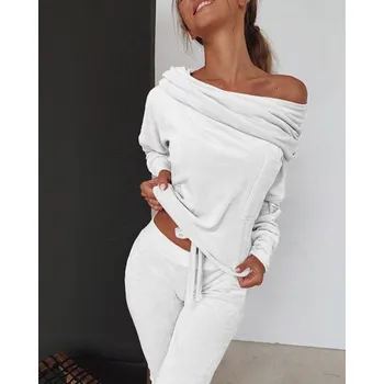 Dámská mikina Dámská tepláková souprava bílá M