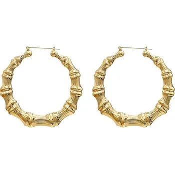 Náušnice Dámské kruhové náušnice G309 zlatá 90 mm