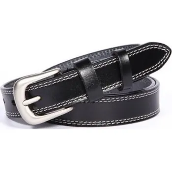 Opasek Dámský kožený pásek černá 105 cm