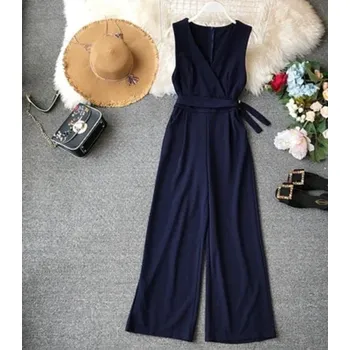 Dámský overall Dámský overal s pásky tmavě modrá M