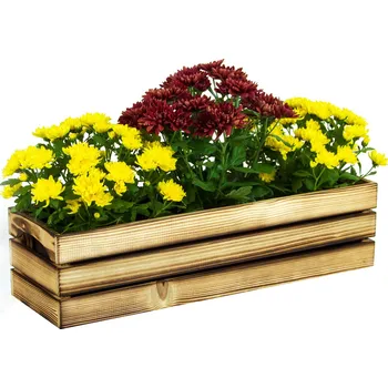 Truhlík Dřevěný truhlík BEDÝNKA - Opalovaná