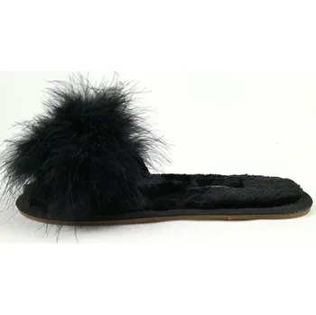 Dámské pantofle Dámské chlupaté pantofle černá 36