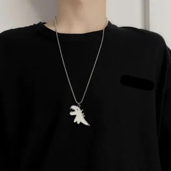 Náhrdelník Dámský náhrdelník s dinosaurem bílá
