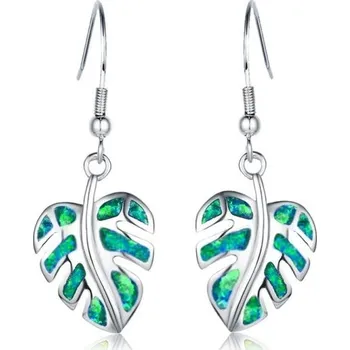 Náušnice Dámské visací náušnice G1504 zelená