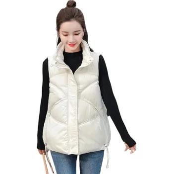 Dámská vesta Dámská prošívaná vesta P2029 béžova M