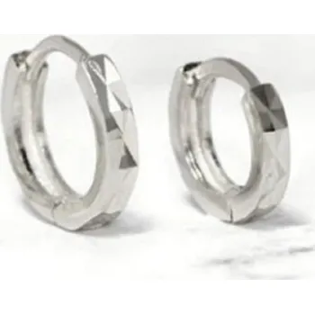 Náušnice Dámské kruhové náušnice G317 stříbrná 8 mm