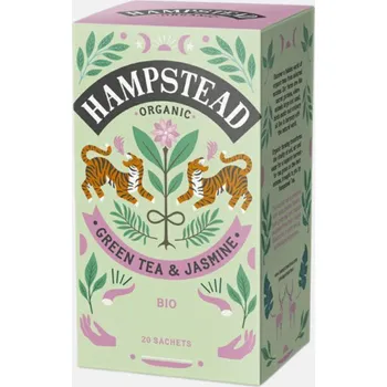 Čaj Hampstead Tea London BIO zelený čaj s jasmínem a bergamotem 20 ks