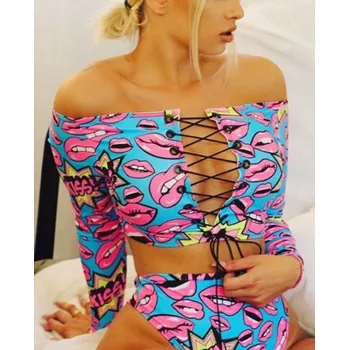 Dámské plavky Dámské bikiny s dlouhým rukávem S 1