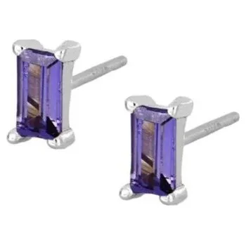 Náušnice Dámské peckové náušnice s kamínky stříbrná 4