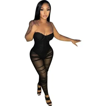 Dámský overall Dámský černý sexy overal XS