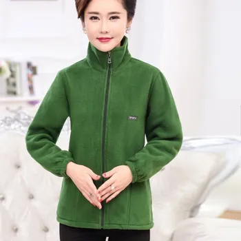 Dámská mikina Dámská zateplená mikina na zip zelená XXL