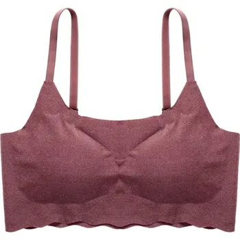 Podprsenka Dámská bezešvá fitness podprsenka vínová XL