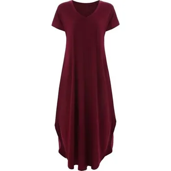 Dámské šaty Dámské dlouhé šaty Susana vínová XXL