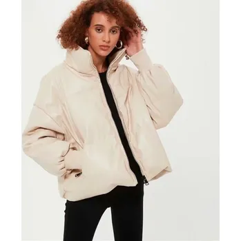 Dámská zimní bunda u umělé kůže P1589 L