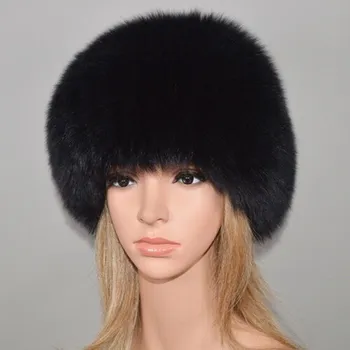 Čepice Dámská zimní čepice kožešinová černá