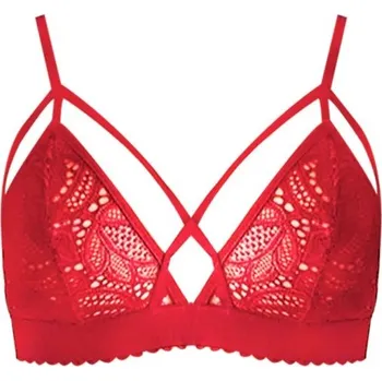 Podprsenka Dámská sexy krajková podprsenka červená L