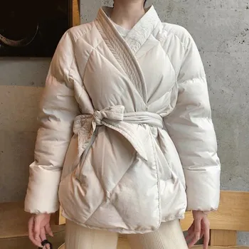 Dámská zimní bunda B663 krémová