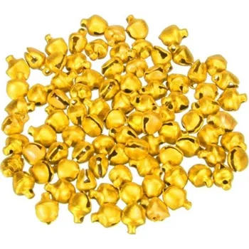 Vánoční dekorace Barevné rolničky 100 ks zlatá