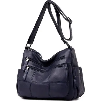 Kabelka Dámská kožená crossbody kabelka M711 tmavě modrá