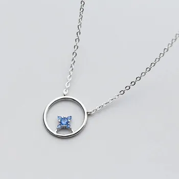 Náhrdelník Dámský náhrdelník s kruhem G645 stříbrná