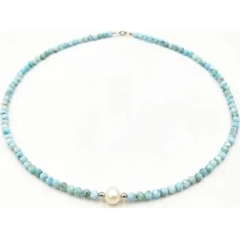 Náhrdelník Dámský korálkový náhrdelník s perlou 45 cm 1