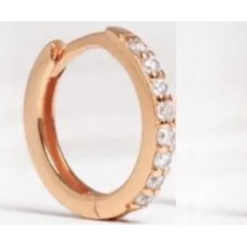 Náušnice Dámské kruhové náušnice s kamínky 8 mm 5