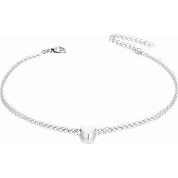Náramek Dámský řetízkový náramek srdce H624 stříbrná