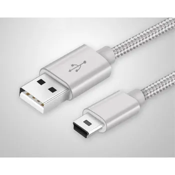 Datový kabel Datový kabel USB na Mini USB M/M K1013 stříbrná 25 cm