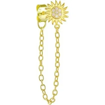 Náušnice Dámská visací náušnice s řetízkem zlatá 14