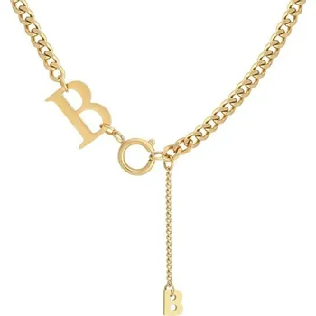 Náhrdelník Dámský náhrdelník s písmenem B zlatá