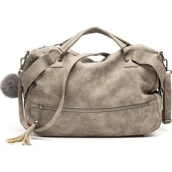 Kabelka Dámská kožená kabelka M1653 šedá