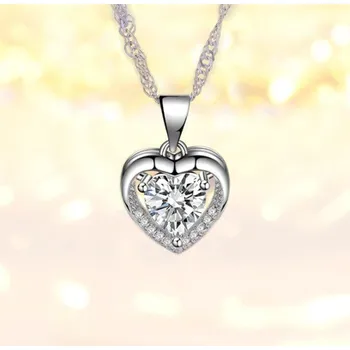 Náhrdelník Dámský náhrdelník se srdcem D419 bílá