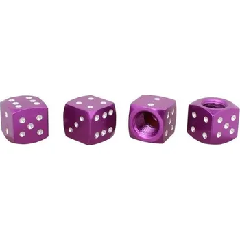 ventilky Čepičky ventilků hrací kostky 4 ks fialová